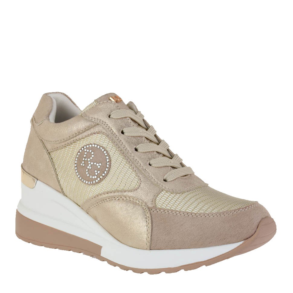 Renato Garini Γυναικεία Παπούτσια Sneakers 208-19R Πλατίνα Φίδι K119R2083J35