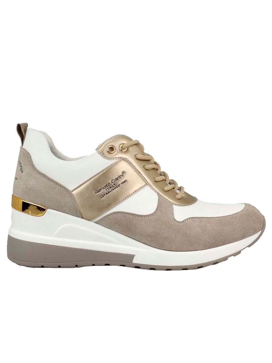 Renato Garini Γυναικεία Παπούτσια Sneakers 342-21RG01 Μπέζ Λευκό M119R3423263