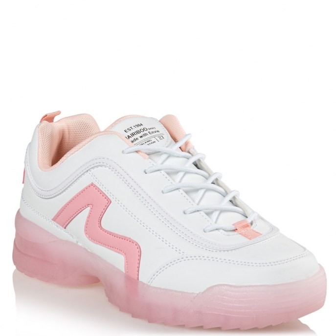 Mairiboo by Envie Shoes Γυναικεία Παπούτσια Sneakers M42-13830-49 Ρόζ-Λευκό INVISIBLE