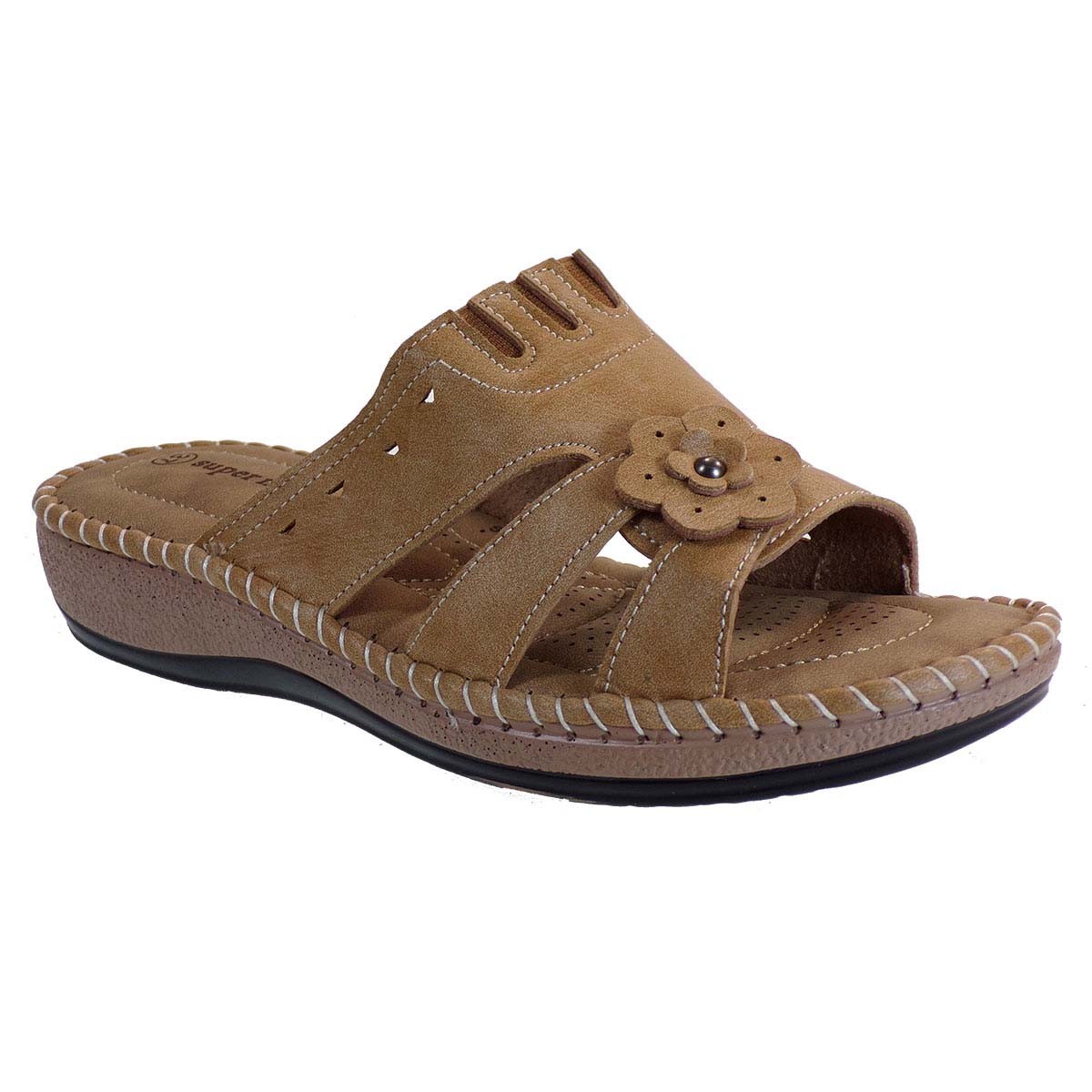 Bagiota Shoes Γυναικείες Παντόφλες SZ-2009 Κάμελ