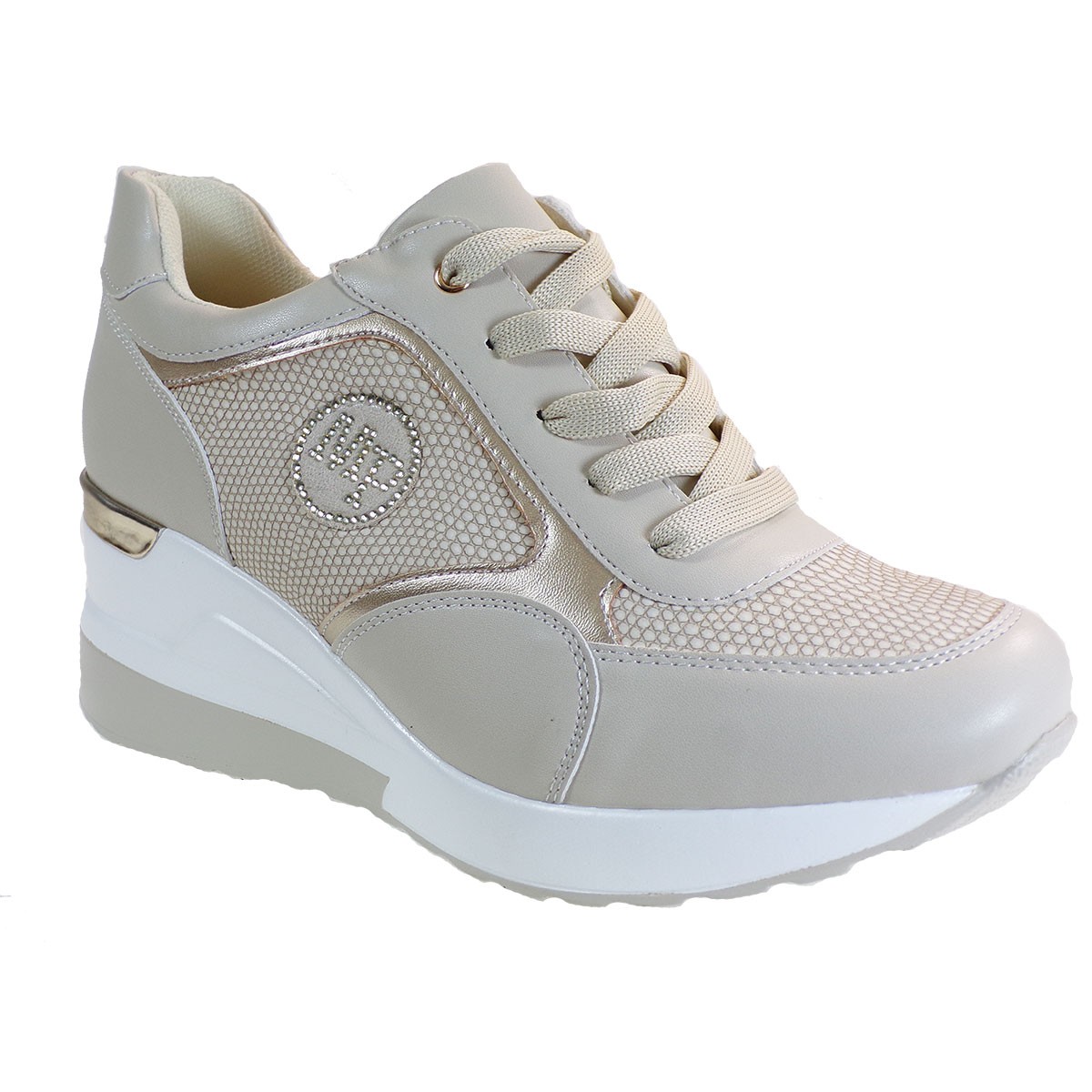 Bagiota Shoes Γυναικεία Παπούτσια Sneakers Αθλητικά H8987 Μπέζ