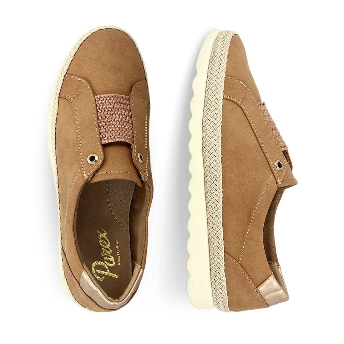 PAREX Γυναικεία Παπούτσια Sneakers SLIP ON 12923006.KM Κάμελ φωτογραφία