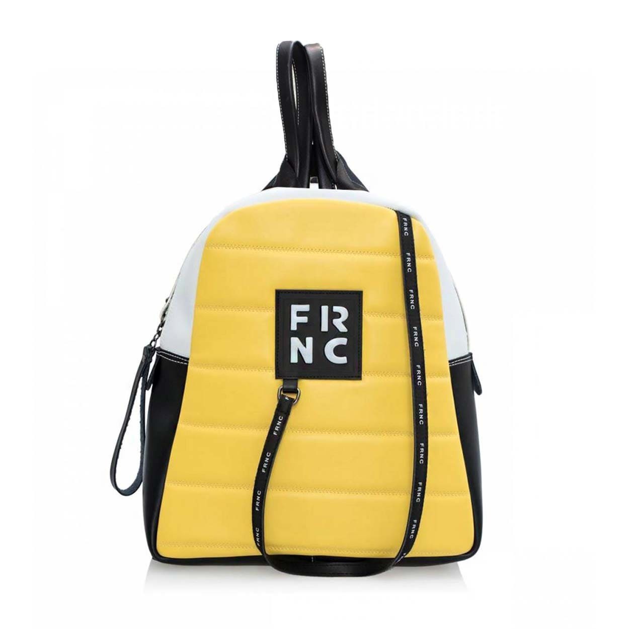 FRNC FRANCESCO Τσάντα Γυναικεία Πλάτης-Backpack 2132 Κίτρινο -Μαύρο