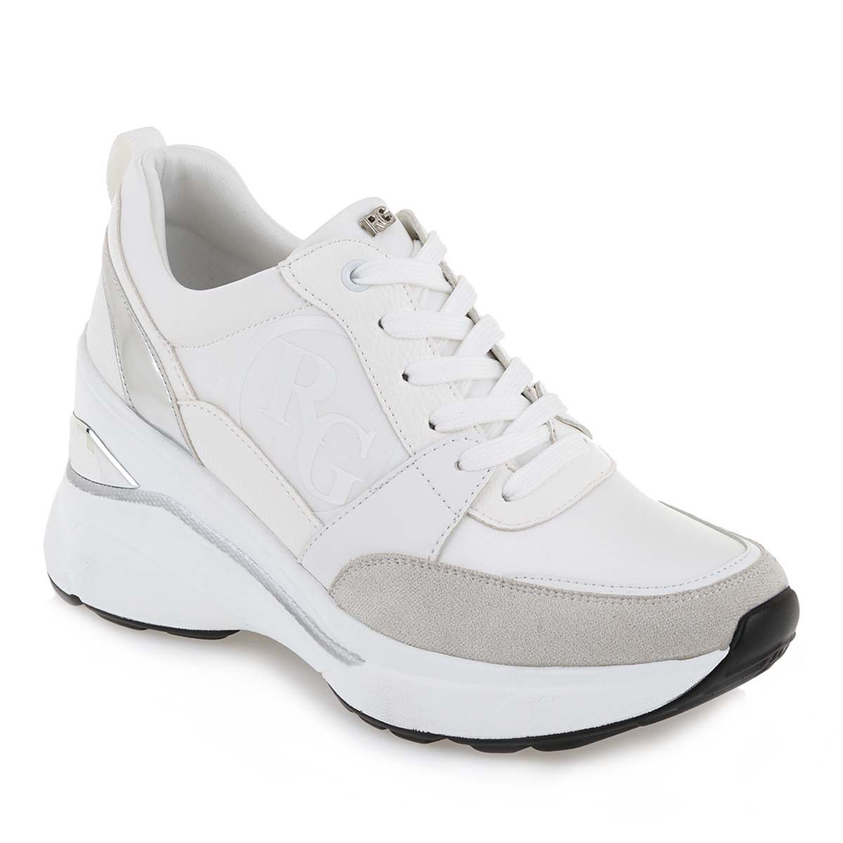 Renato Garini Γυναικεία Παπούτσια Sneakers 214-GR2214 Λευκό Ασημί M119R2144480
