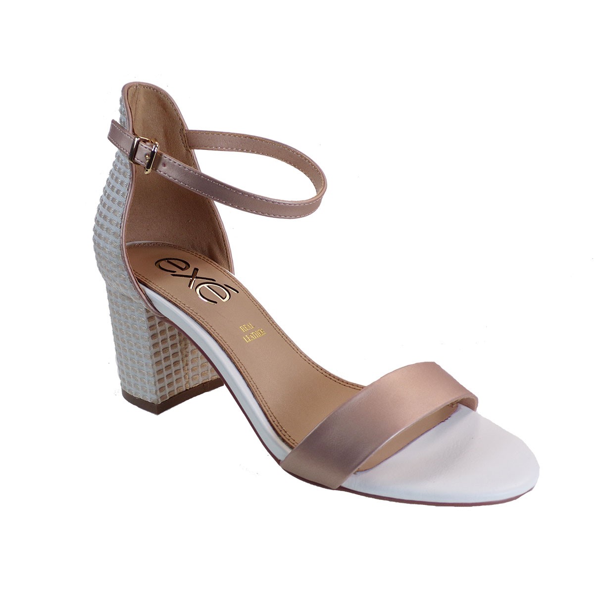 EXE Shoes Πέδιλα Γυναικεία ADELE-353 Nude Μεταλλικό Λευκό M4700353401N