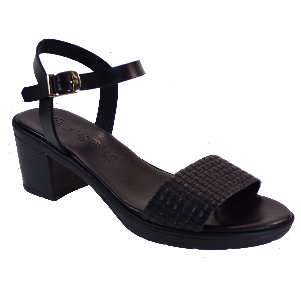 Katia Shoes Anneto Γυναικεία Πέδιλα 46-115 Μαύρο Δέρμα
