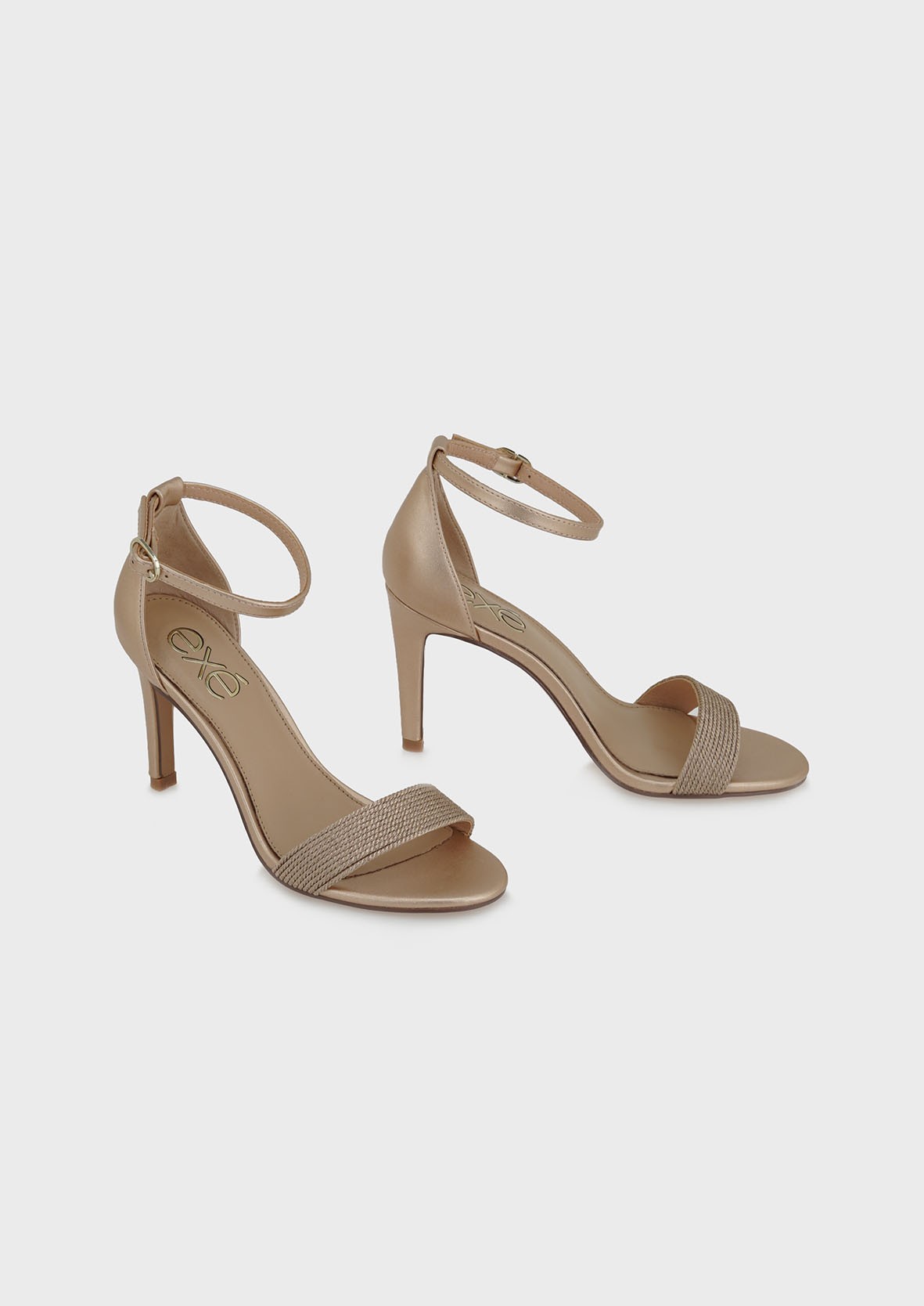 EXE Shoes Πέδιλα Γυναικεία REBECA-303 Ροζ Χρυσό M4700303519N
