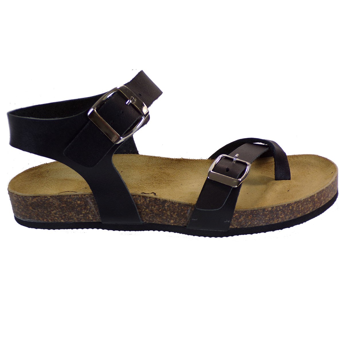 Katia Shoes Anneto Γυναικεία Πέδιλα Κ65-185 Μαύρο Δέρμα φωτογραφία
