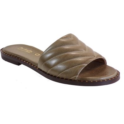 Fardoulis shoes Γυναικείες Παντόφλες 115-74 Λαδί Δέρμα