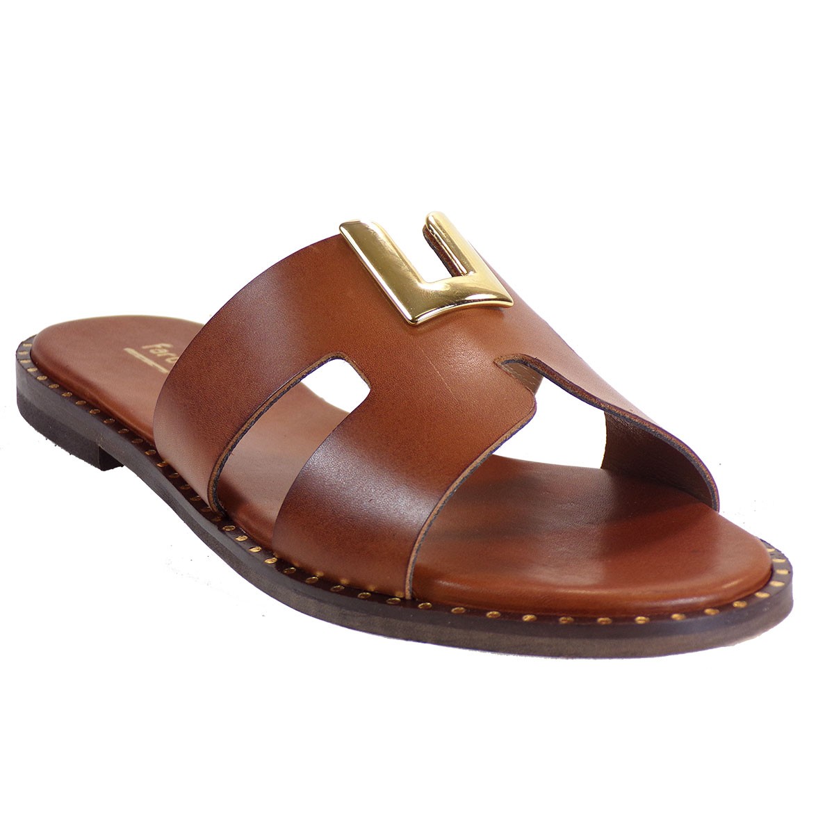Fardoulis shoes Γυναικείες Παντόφλες 117-104 Ταμπά Δέρμα