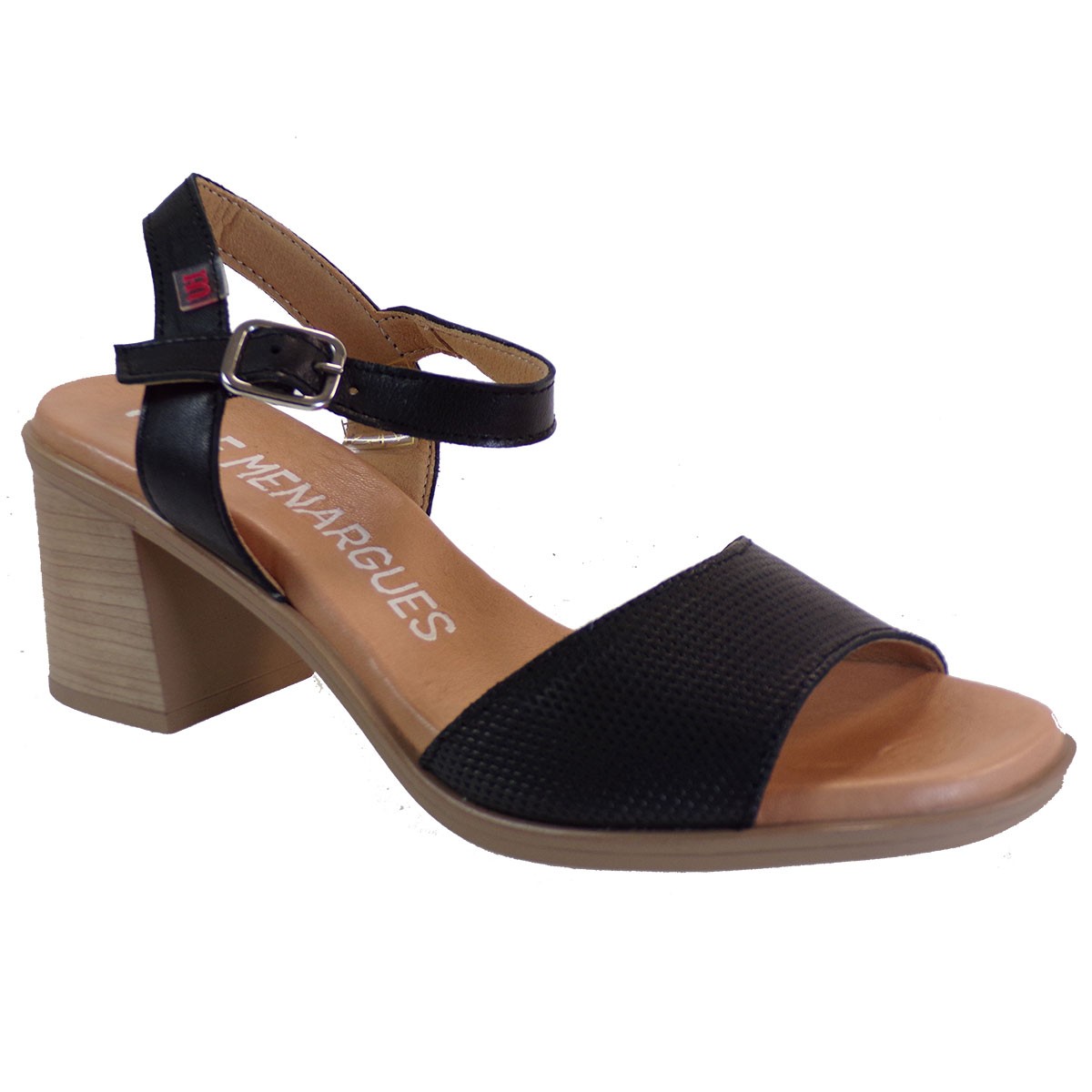 PEPE MENARGUES SHOES Γυναικεία Παπούτσια Πέδιλα 10425 Μαύρο Δέρμα
