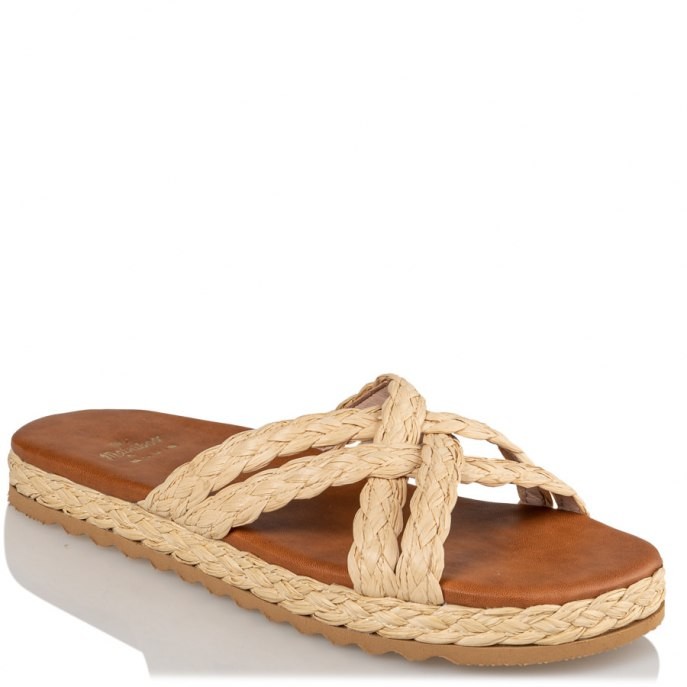 Mairiboo by Envie Shoes Γυναικεία Πέδιλα M03-13886-55 Φυσικό ΨΑΘΑΚΙΑ