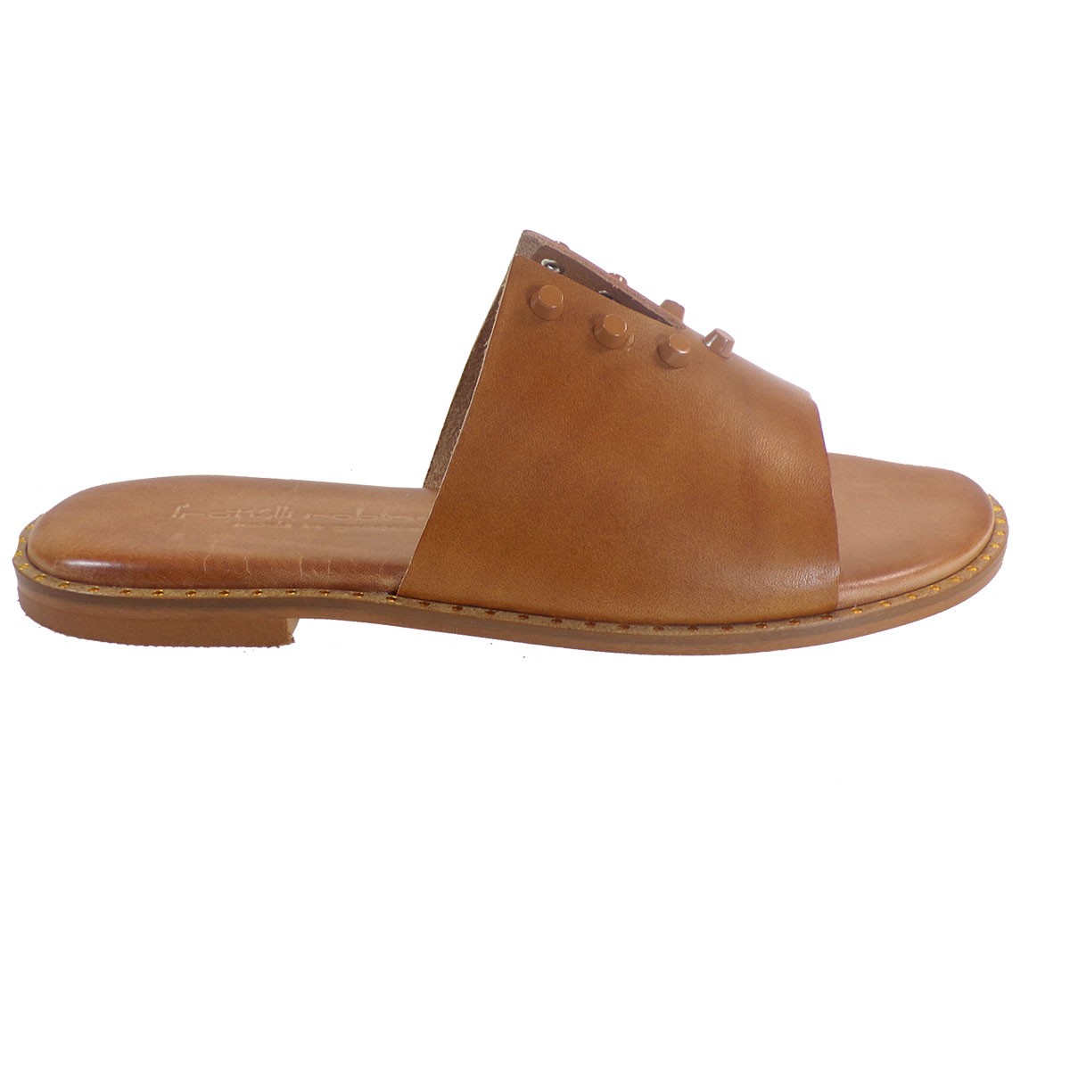 Fratelli Robinson Γυναικεία Παντόφλες 6246 Ταμπά Δέρμα φωτογραφία