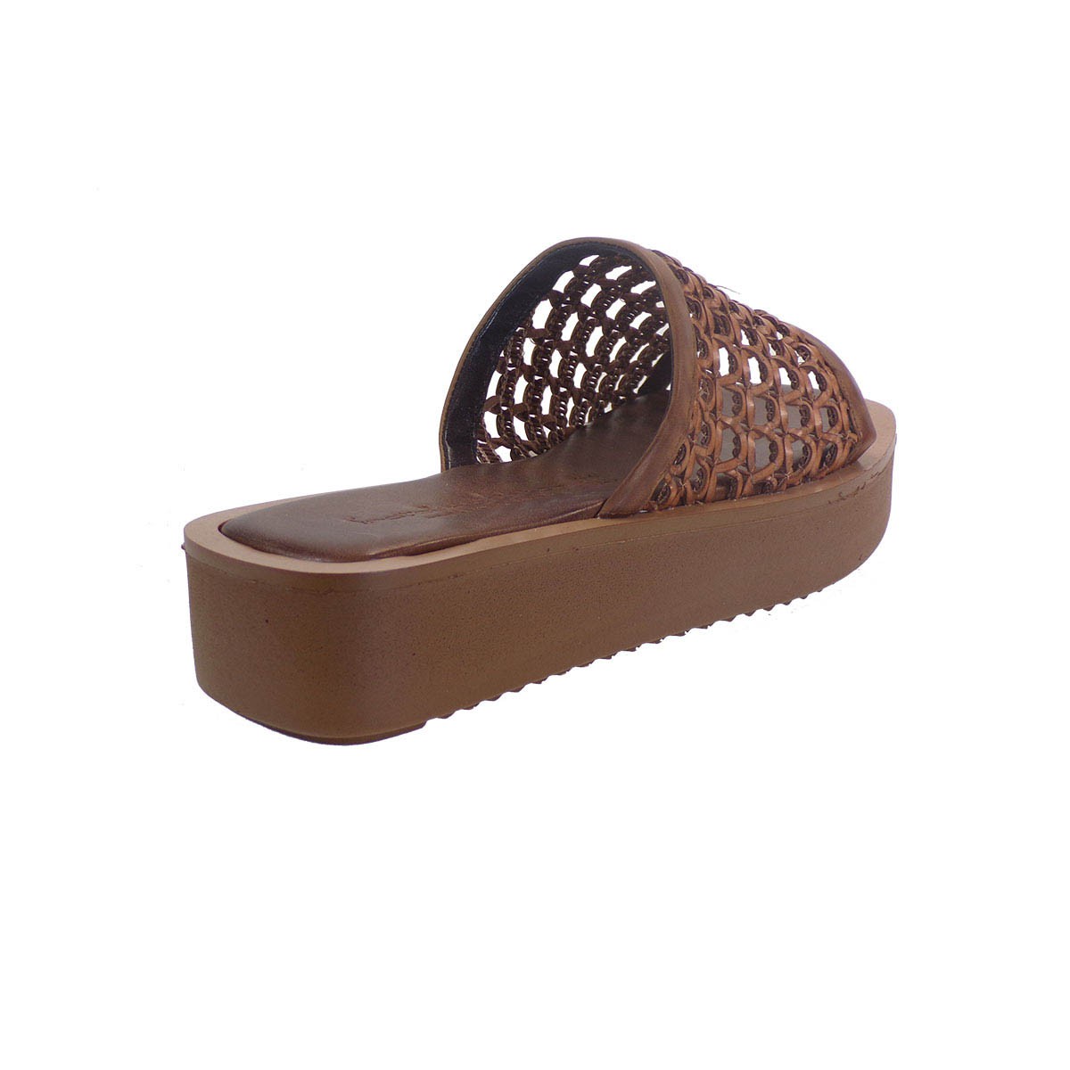 Fratelli Robinson Γυναικείες Παντόφλες Πλατφόρμες 5154 Καφέ Δέρμα φωτογραφία