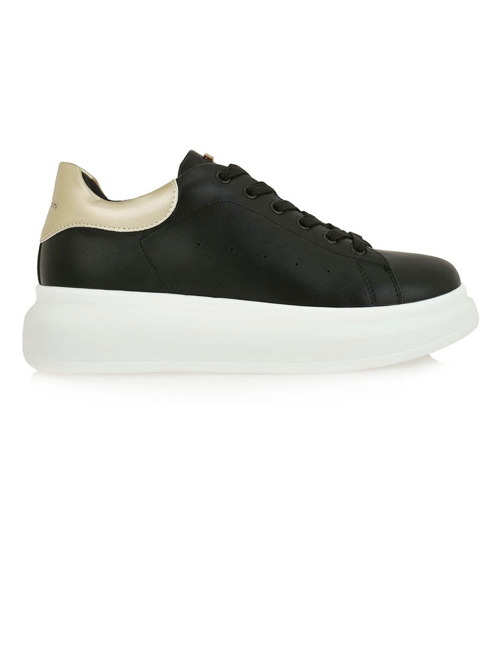 Renato Garini Γυναικεία Παπούτσια Sneakers 101-19R Μαύρο Πλατίνα ΜΑΤ N119R1012T12