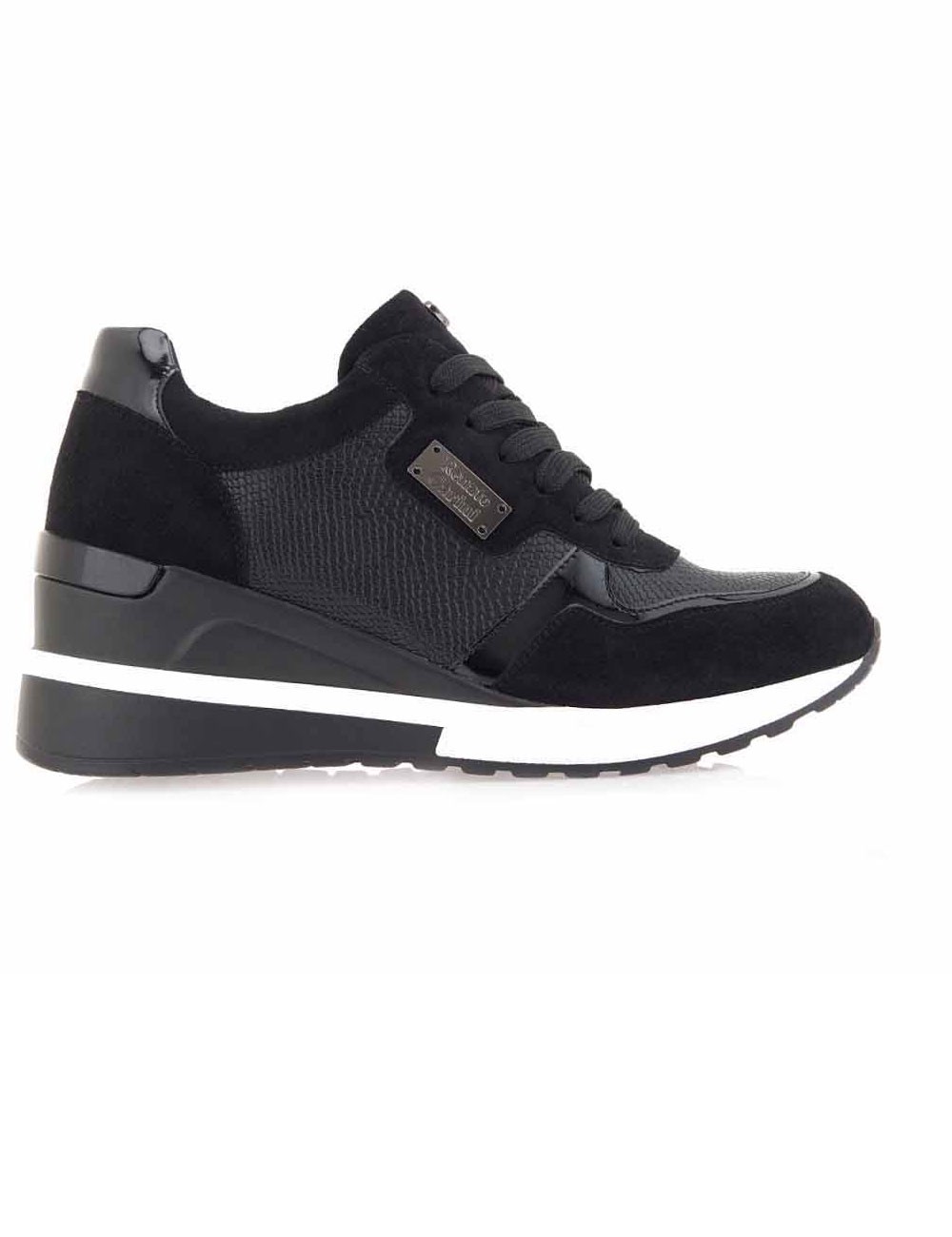 SEVEN Γυναικεία Παπούτσια Sneakers 522-19R Μαύρο Kαστόρι-Φίδι N119R522360F