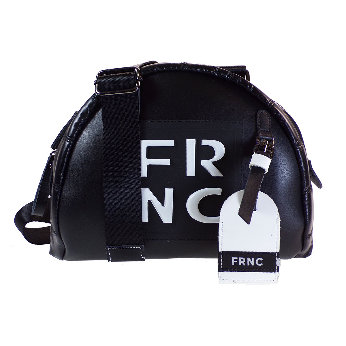 FRNC FRANCESCO Τσάντα Γυναικεία Ώμου-Χιαστί 2401 Μαύρο Δέρμα