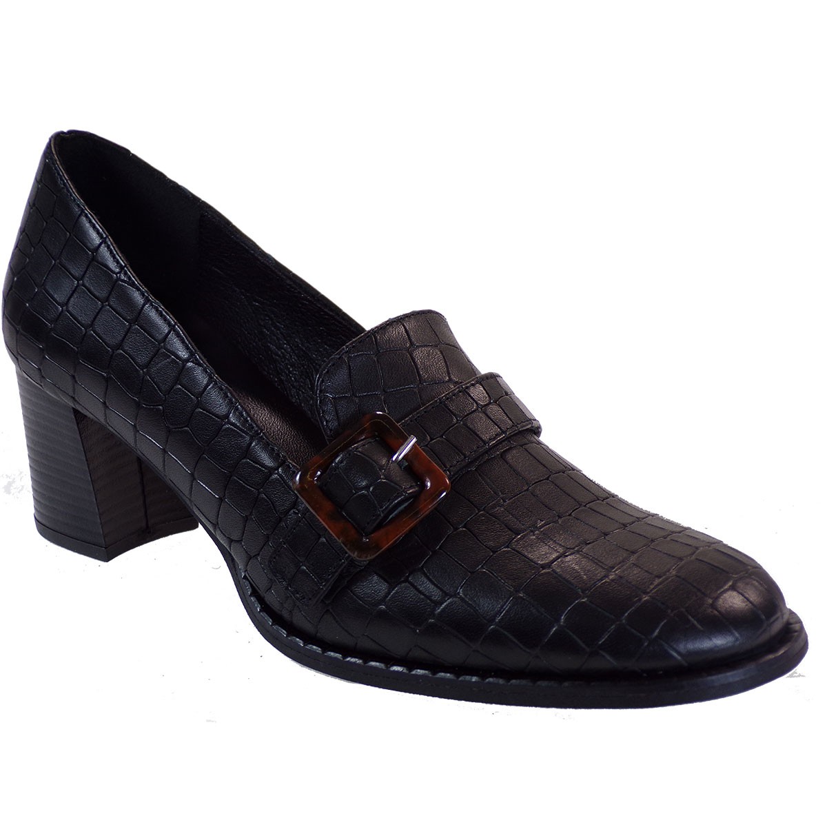 Katia Shoes Γυναικεία Παπούτσια Γόβες Κ34-1843 Μαύρο Κροκό