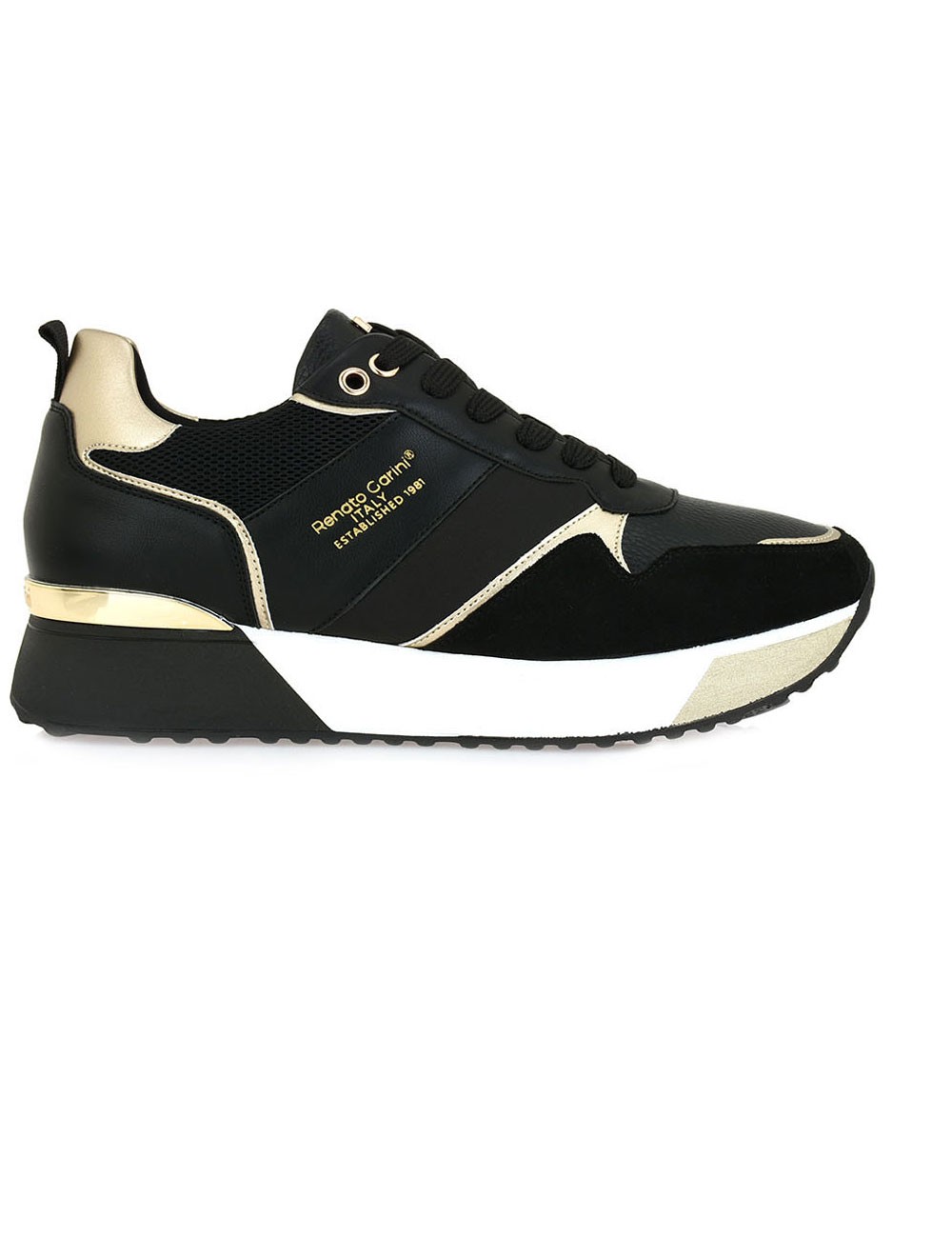 Renato Garini Γυναικεία Παπούτσια Sneakers 159-19R Μαύρο Καστόρι N119R159108R