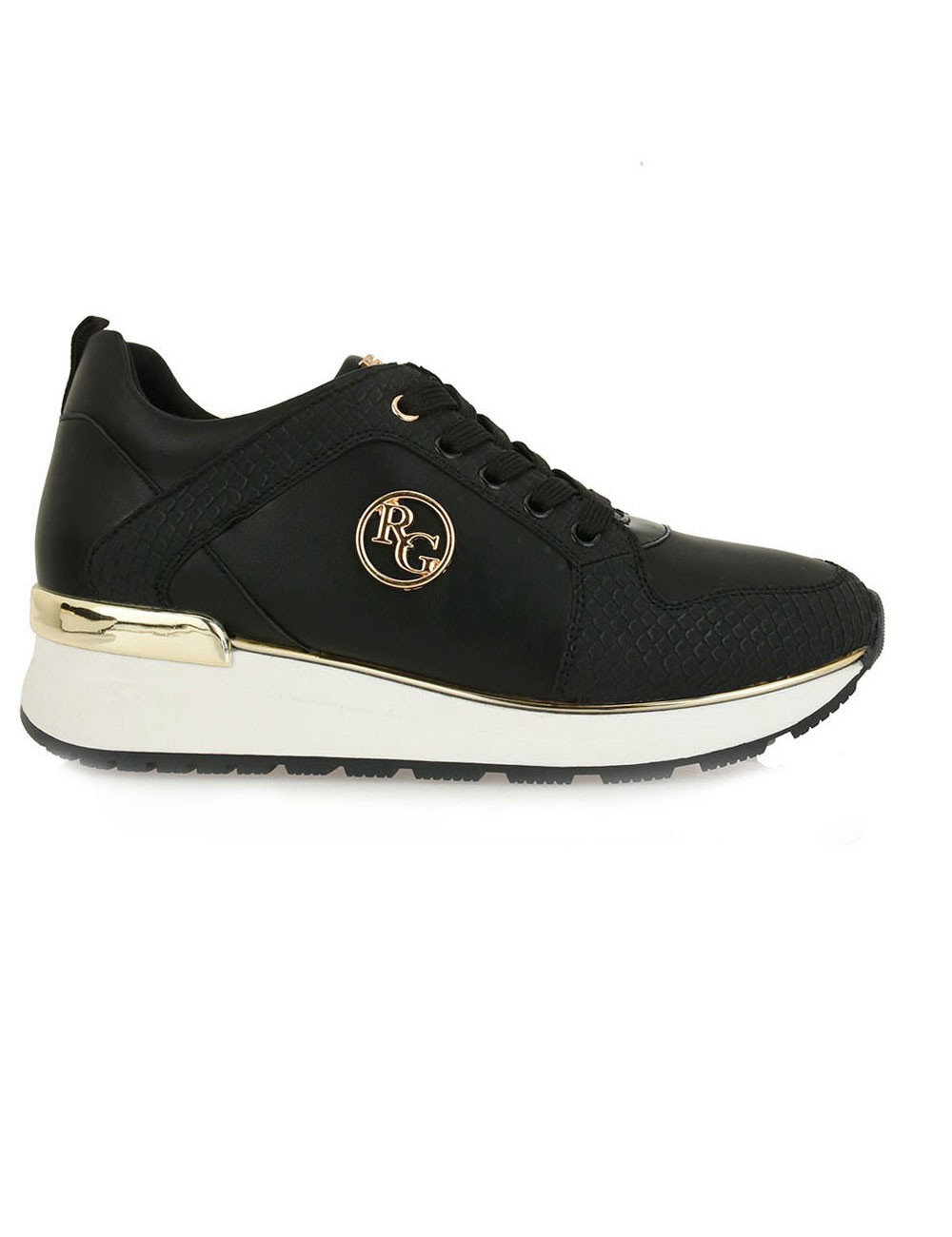 Renato Garini Γυναικεία Παπούτσια Sneakers 710-19R Μαύρο Φίδι N119R710134F