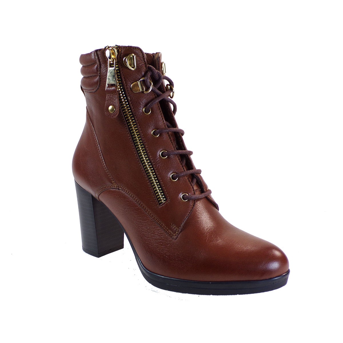 Fardoulis Shoes Γυναικεία Παπούτσια Μποτάκια 1103ΠΕΡ Ταμπά Δέρμα