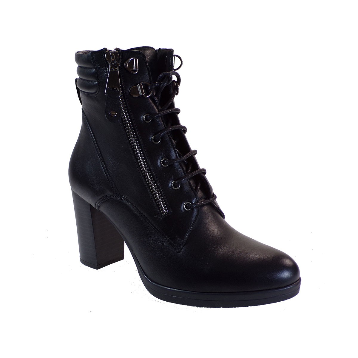 Fardoulis Shoes Γυναικεία Παπούτσια Μποτάκια 1103ΠΕΡ Μαύρο Δέρμα