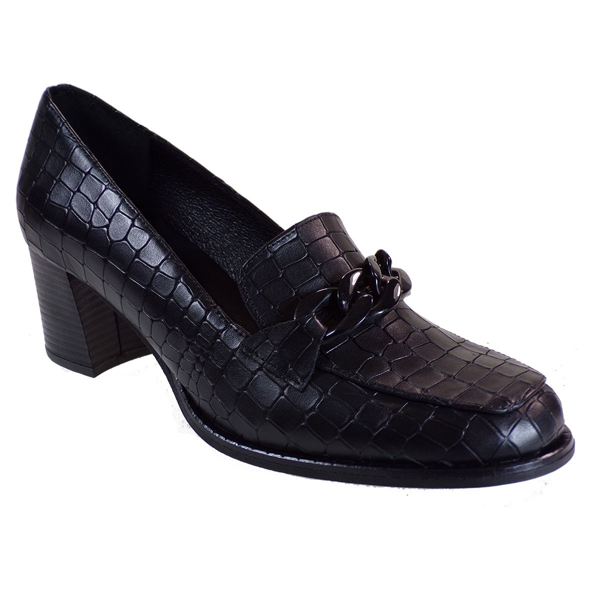 Katia Shoes Γυναικεία Παπούτσια Γόβες Κ33-1843 Μαύρο Κροκό