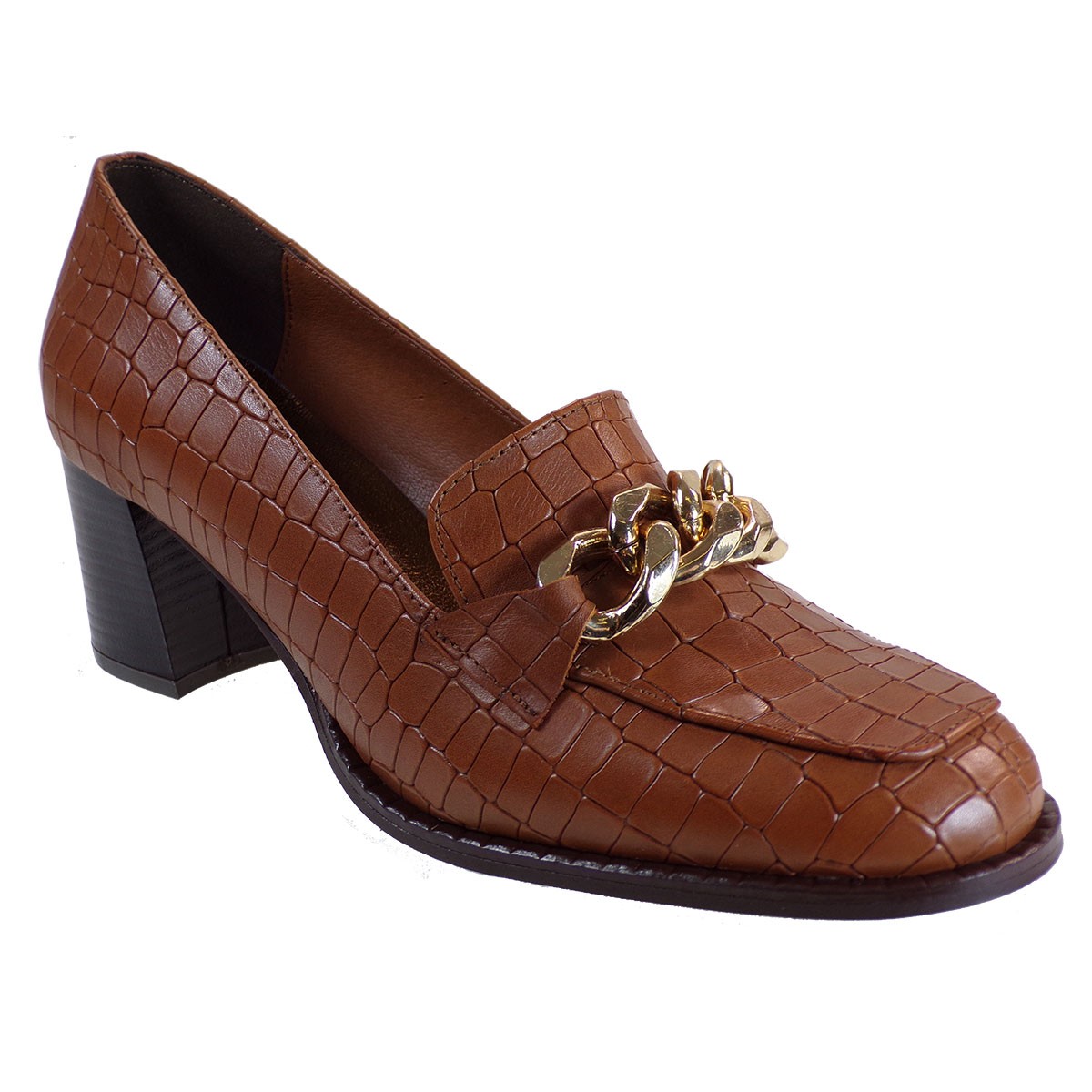 Katia Shoes Γυναικεία Παπούτσια Γόβες Κ33-1843 Ταμπά Κροκό