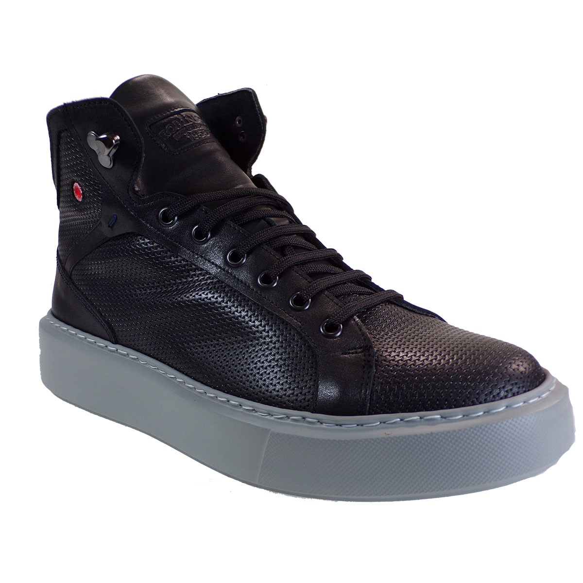 Robinson Ανδρικά Παπούτσια Μποτάκια Sneakers 2280 Μαύρο Δέρμα