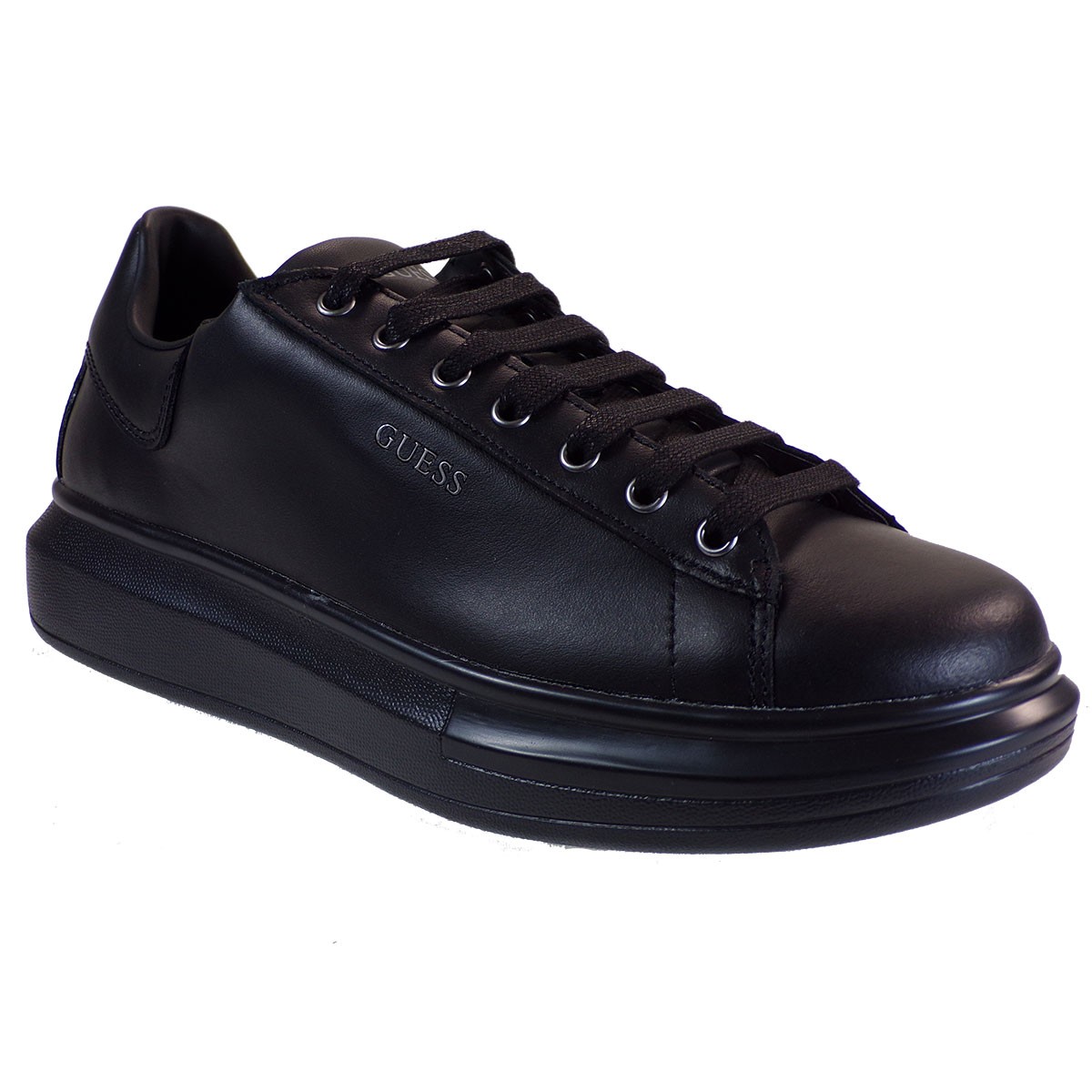 GUESS Sneakers Ανδρικά Παπούτσια SALERNO FMSAL8LEA12-BLACK Μαύρο