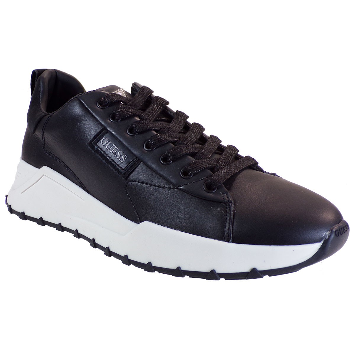 GUESS Sneakers Ανδρικά Παπούτσια LUCCA FMLUC8LEA12-BLWHI Μαύρο