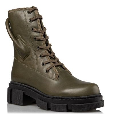 Envie Shoes Γυναικεία Μποτάκια Αρβυλάκια Ε02-14021-57 Χακί Δέρμα