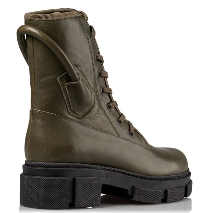 Envie Shoes Γυναικεία Μποτάκια Αρβυλάκια Ε02-14021-57 Χακί Δέρμα φωτογραφία