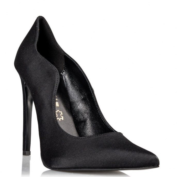 Envie Shoes Γυναικεία Παπούτσια Γόβες E02-14111-34 Mαύρο Σατέν