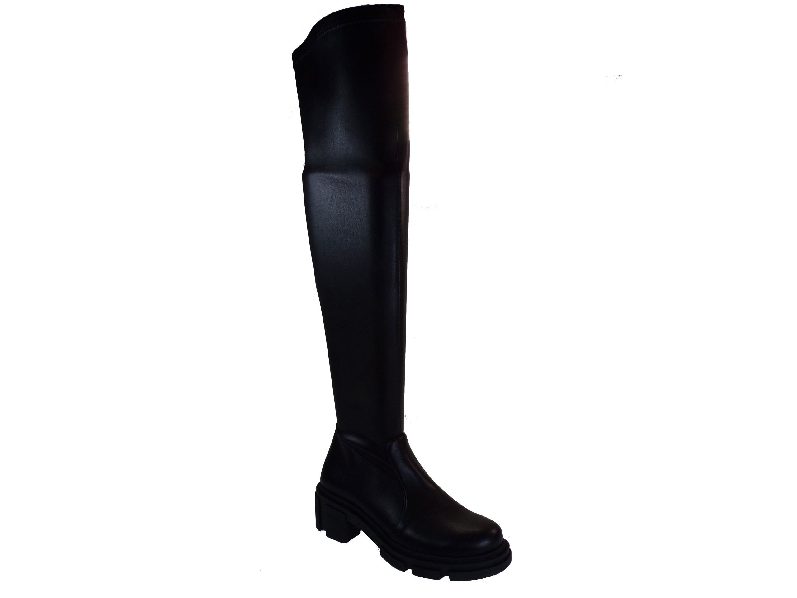 Moods Shoes Γυναικείες Μπότες OVER THE KNEE 9630 Μαύρο Ματ