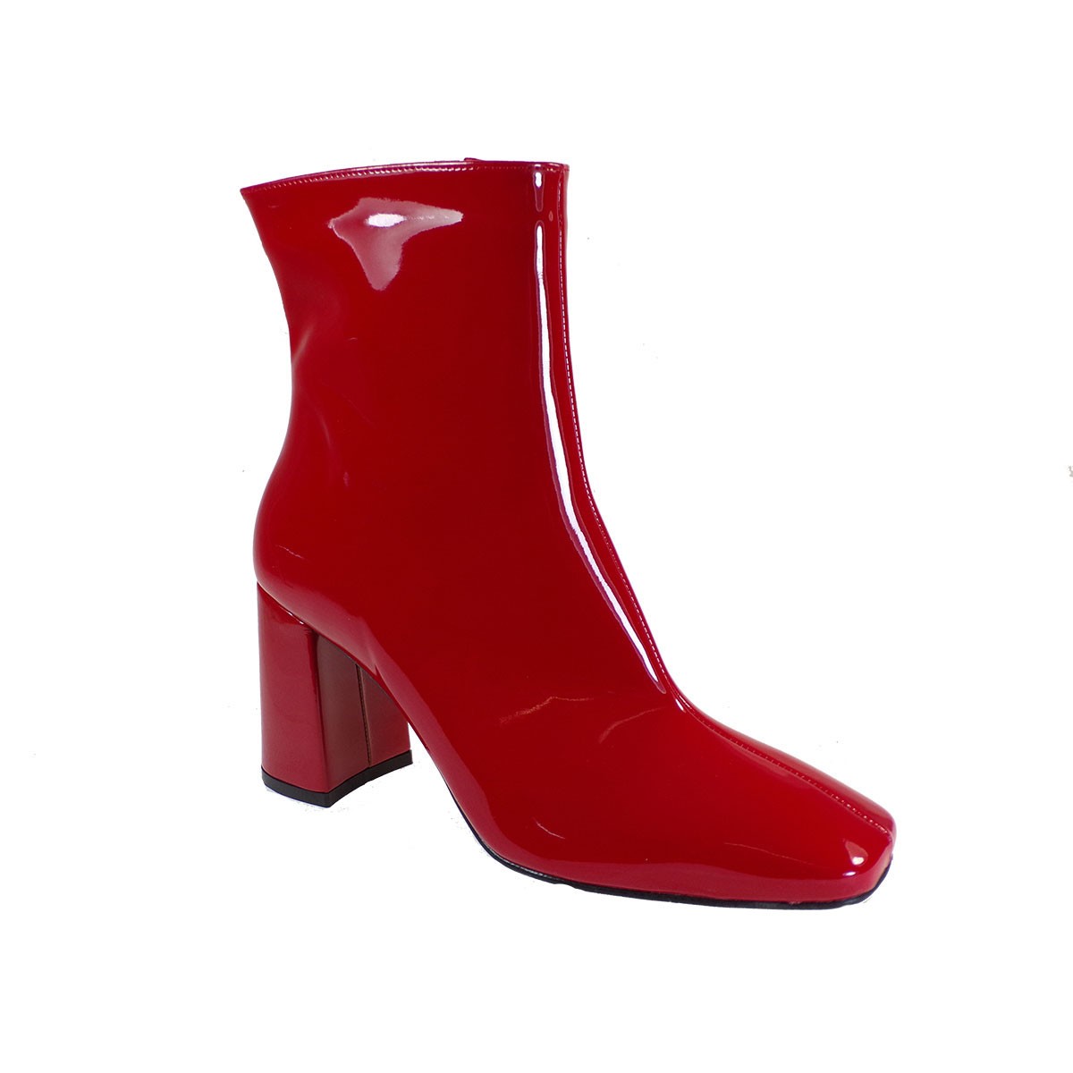 Envie Shoes Γυναικεία Μποτάκια SHINY ANKLE BOOTS E02-14140-30 Κόκκινο Λουστρίνι
