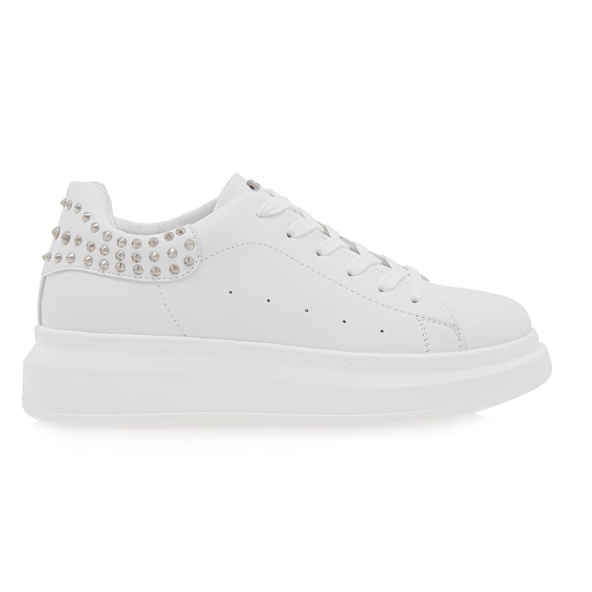 Renato Garini Γυναικεία Παπούτσια Sneakers 101-19R Λευκό Ασημί O119R1012480