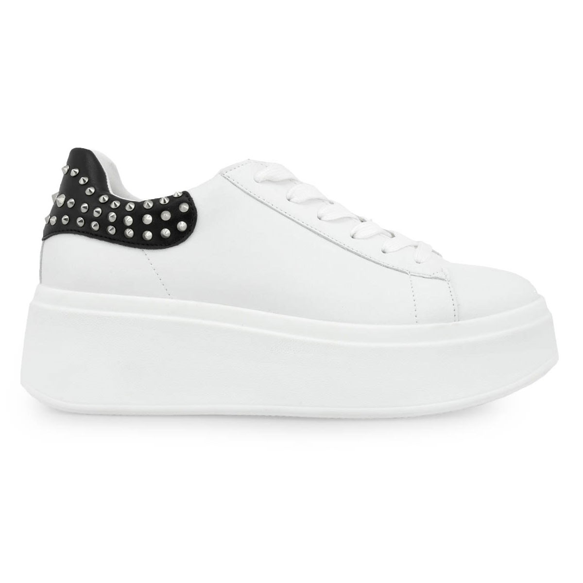 Renato Garini Γυναικεία Παπούτσια Sneakers 121-19R Λευκό Μαύρο Ασημί O119R1213X25