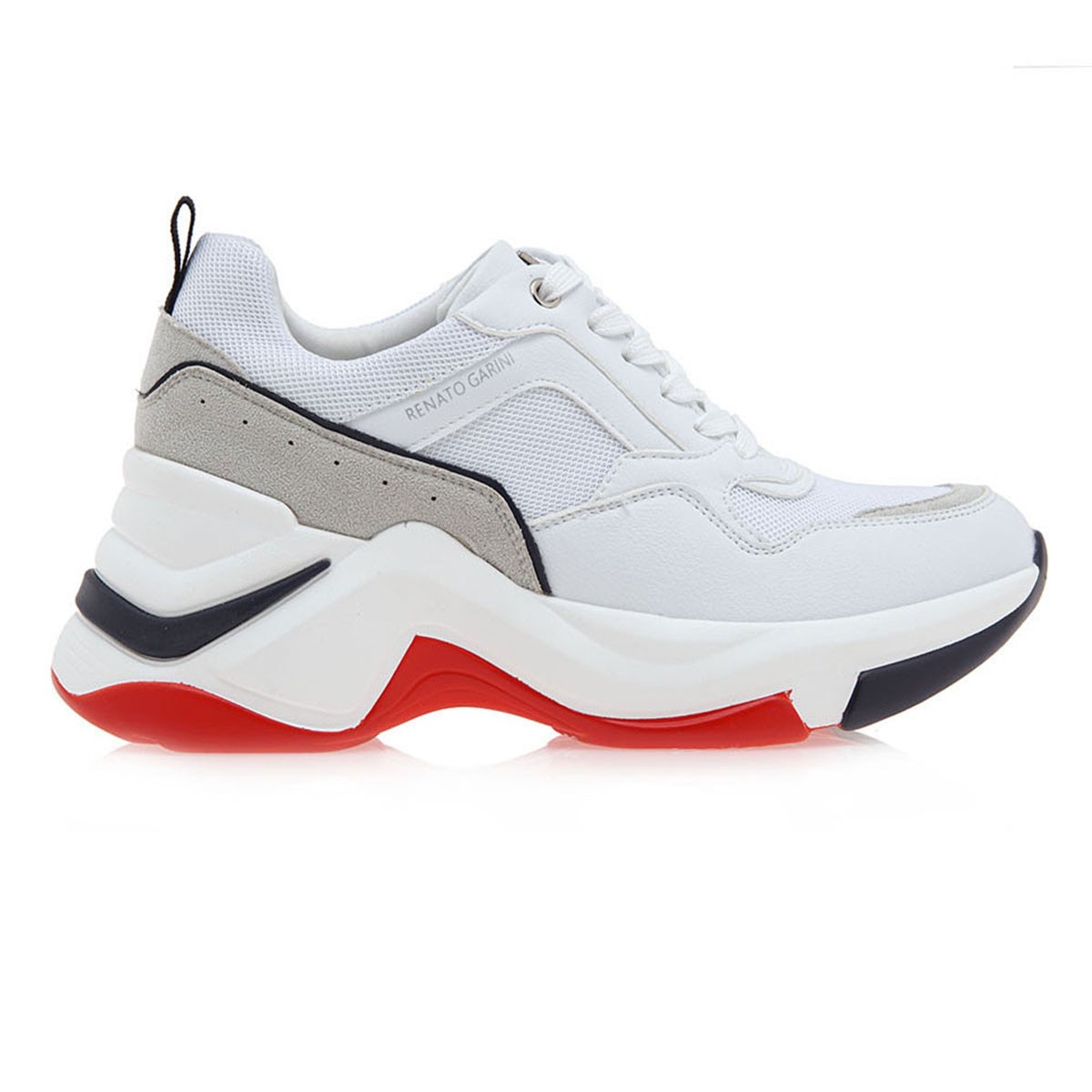 Renato Garini Γυναικεία Παπούτσια Sneakers 617-19R Λευκό Μπέζ Καστόρι O119R6173K22