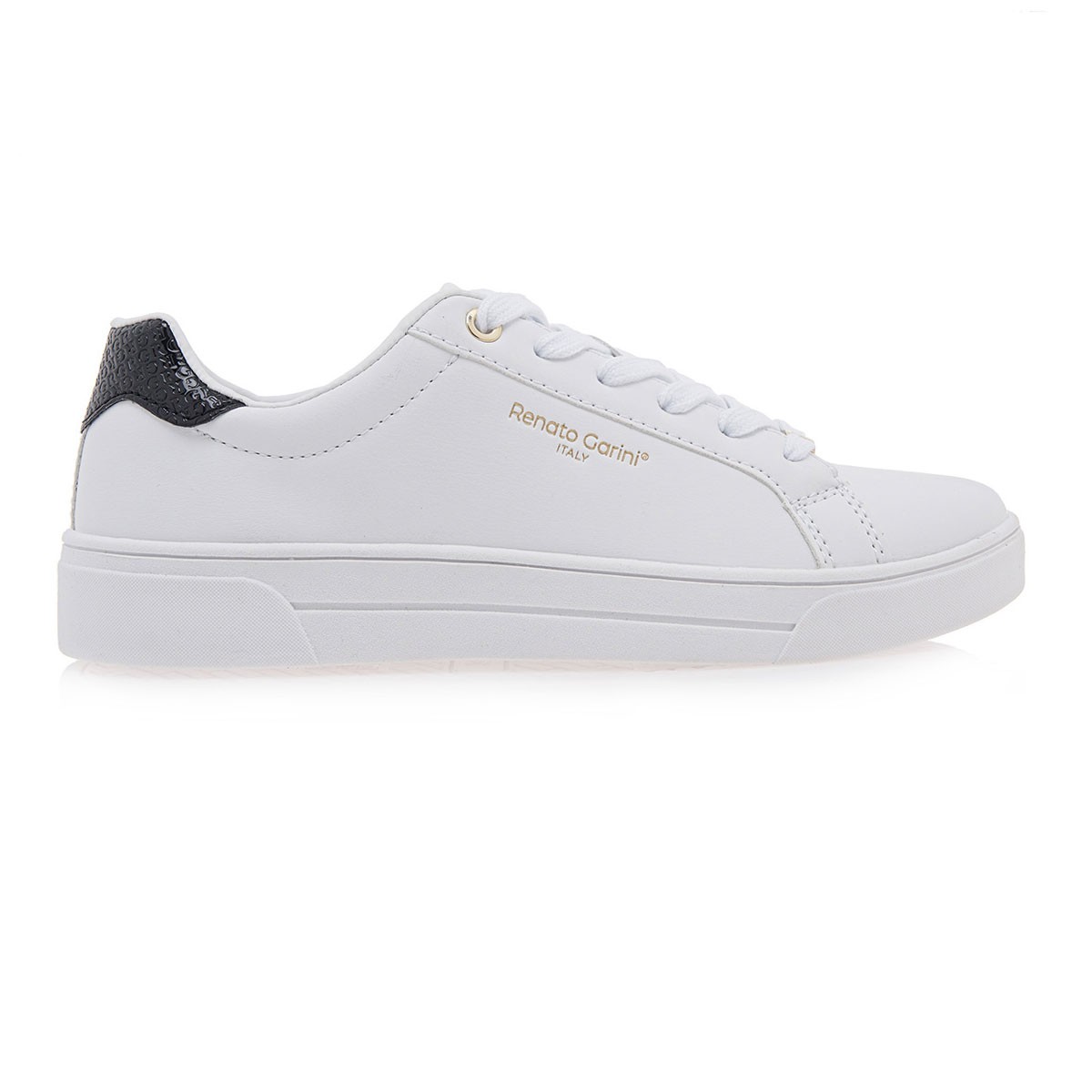 Renato Garini Γυναικεία Παπούτσια Sneakers 005-57Q Λεύκο Μαύρο Στάμπα