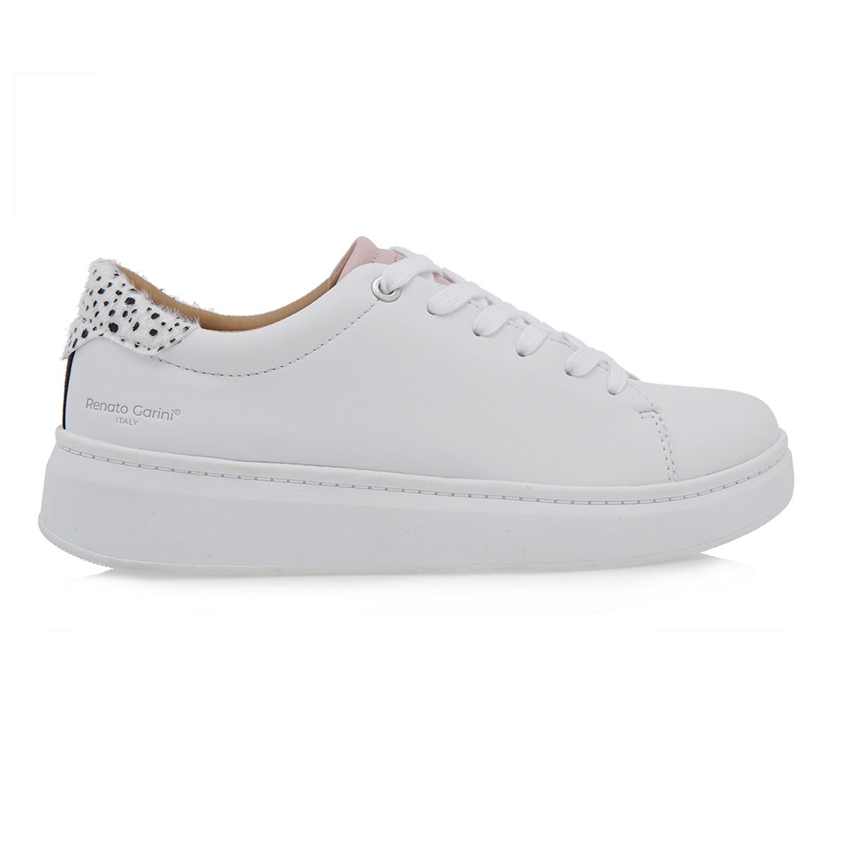Renato Garini Γυναικεία Παπούτσια Sneakers 007-57Q Λεύκο Μαύρο Πόνυ O157Q0072P47