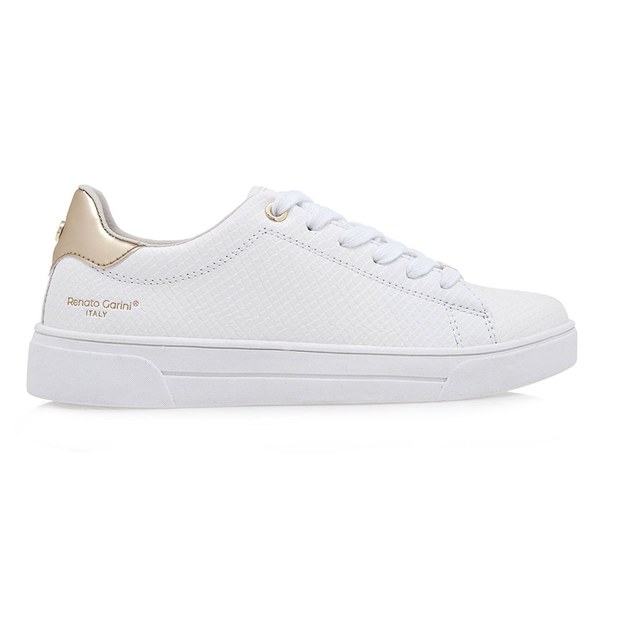 Renato Garini Γυναικεία Παπούτσια Sneakers 203-57Q Λεύκο Φίδι Χρυσό O157Q203167V