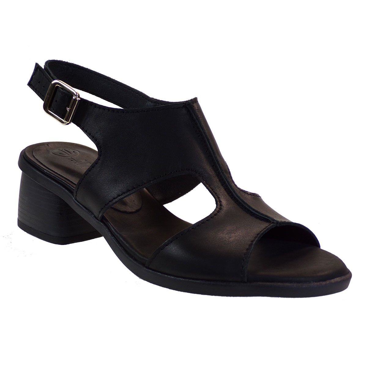 Katia Shoes Anneto Γυναικεία Πέδιλα Κ56-3721 Μαύρο Δέρμα