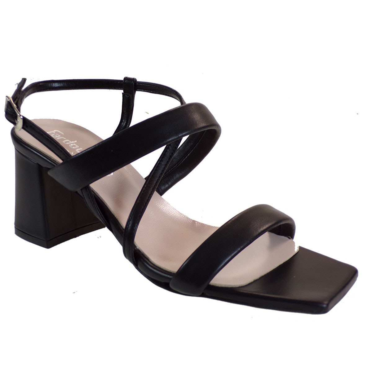 Fardoulis shoes Γυναικεία Παπούτσια Πέδιλα 618-01Χ Μαύρο Δέρμα