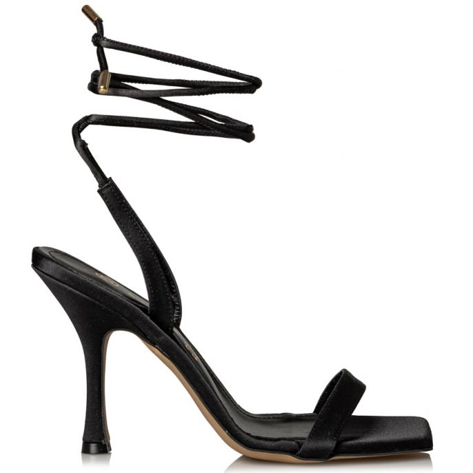 Envie Shoes Γυναικεία Παπούτσια Πέδιλα E02-15163-34 Mαύρο Σατέν