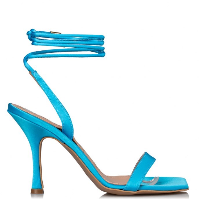 Envie Shoes Γυναικεία Παπούτσια Πέδιλα E02-15163-50 Σιέλ Σατέν