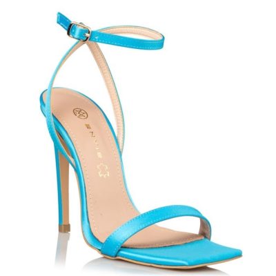 Envie Shoes Γυναικεία Παπούτσια Πέδιλα E02-15176-50 Σιέλ Σατέν