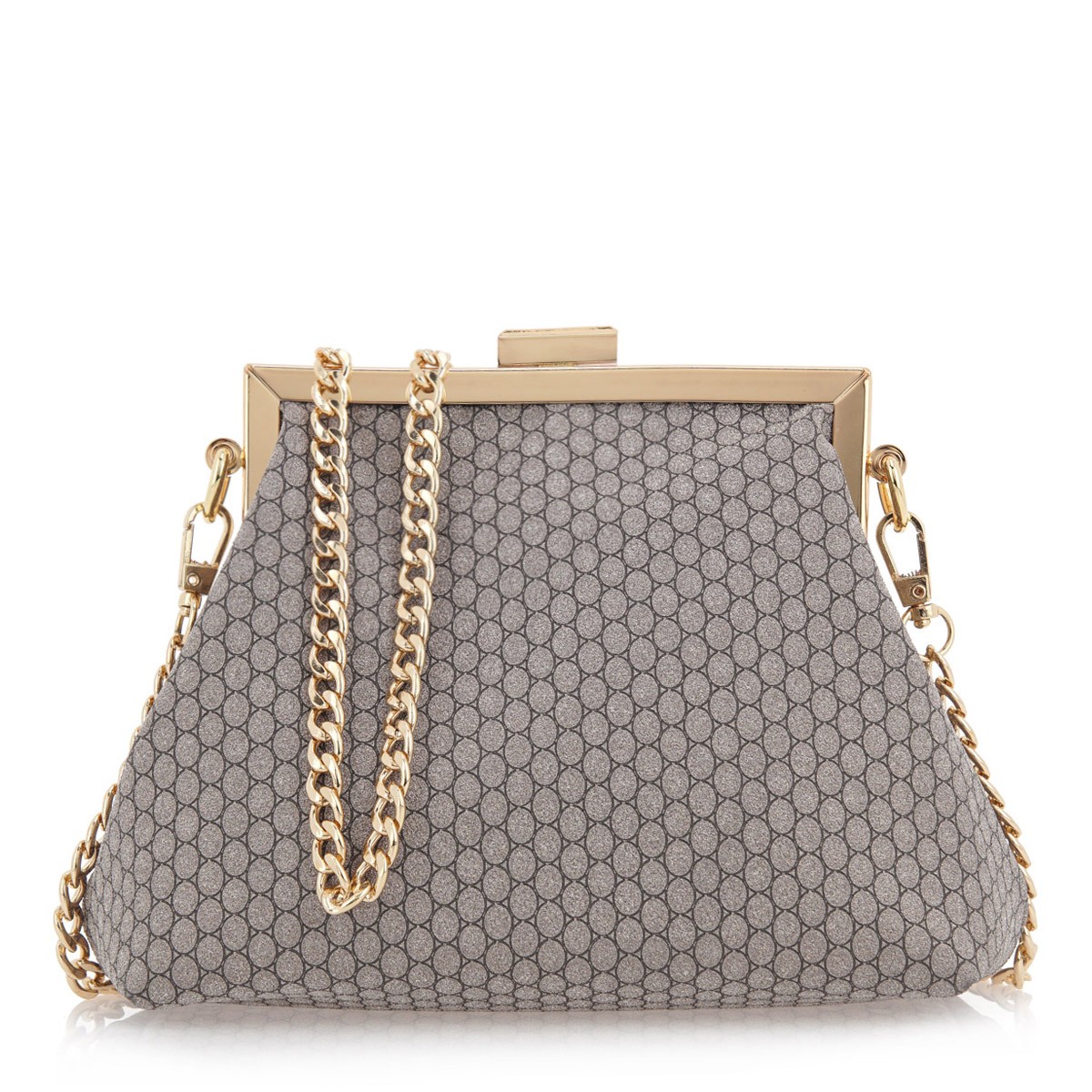 Exe Bags Γυναικεία Τσάντα Φάκελος Clutches 1967 700-967 Ατσαλί Glitter O6700967903P