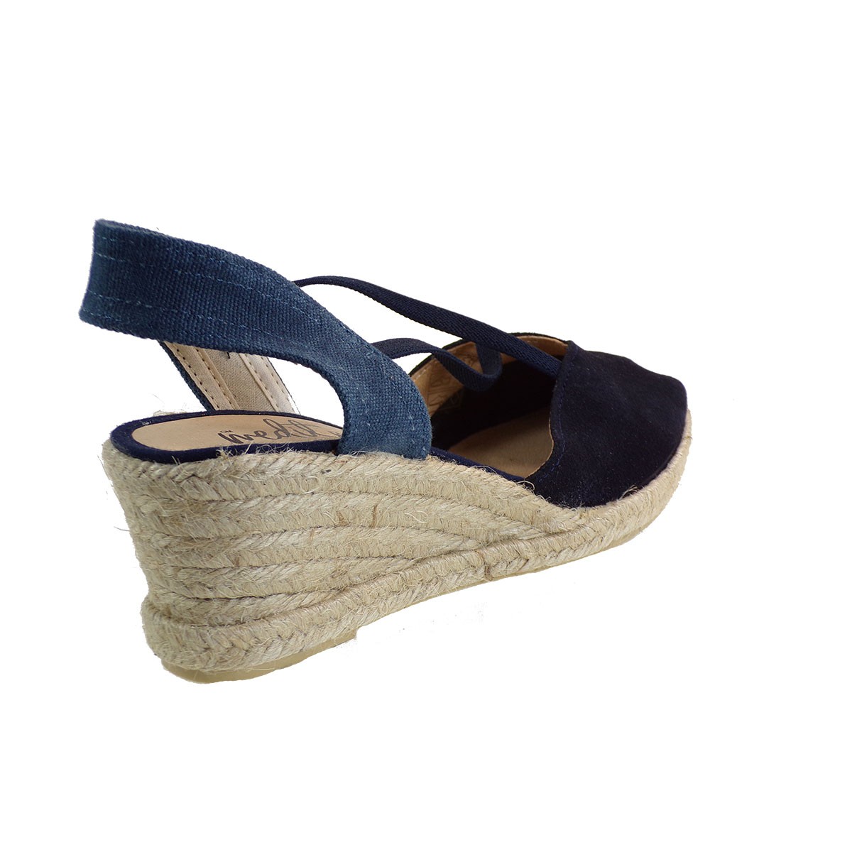 Medilerrarea Γυναικεία Πέδιλα Εσπαντρίγιες 61307001 Μπλέ Δέρμα Καστόρι φωτογραφία