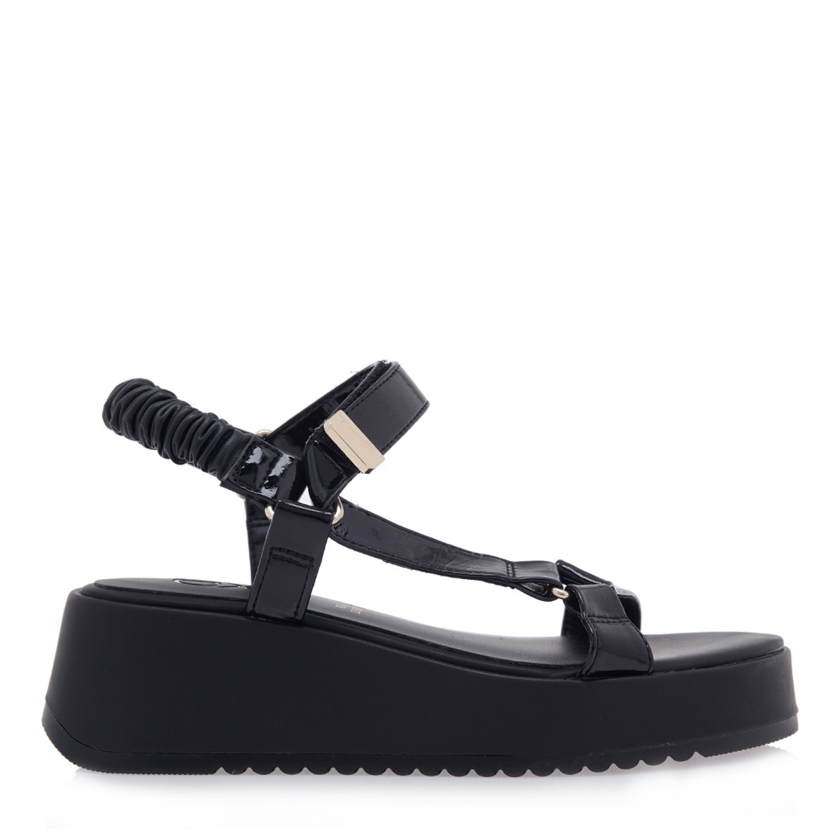 EXE Shoes Γυναικεία Πέδιλα Πλατφόρμες 630-IRIS 700-630 Mαύρο Βερνι O47006303007 φωτογραφία